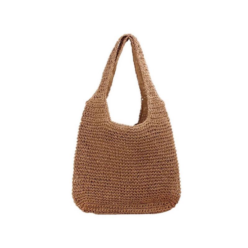 Crotchet Bag Tote,Handbags For Women,Raffia Bag,Knit Beach Bag,Raffia Woven Tote,Raffia Woven Tote,Summer Shoulder Bag,Beach Bag