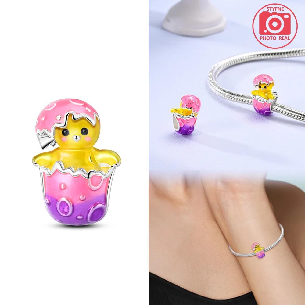 Charms Plata Copper Colors Naughty Cat Cuddle Beads Fit Original Bracelet Diy Fine Jewelry Gift For Women