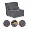 Fold-out Armchair Sleeping Function KIMO Bedding Container Family Furniture Dark Gray