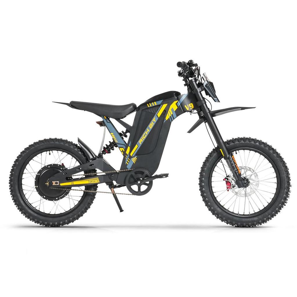 RICH BIT V9 Ultra Elektrisches Dirtbike, 48V 20AH Akku, Vollfederung, 17’’ Geländereifen
