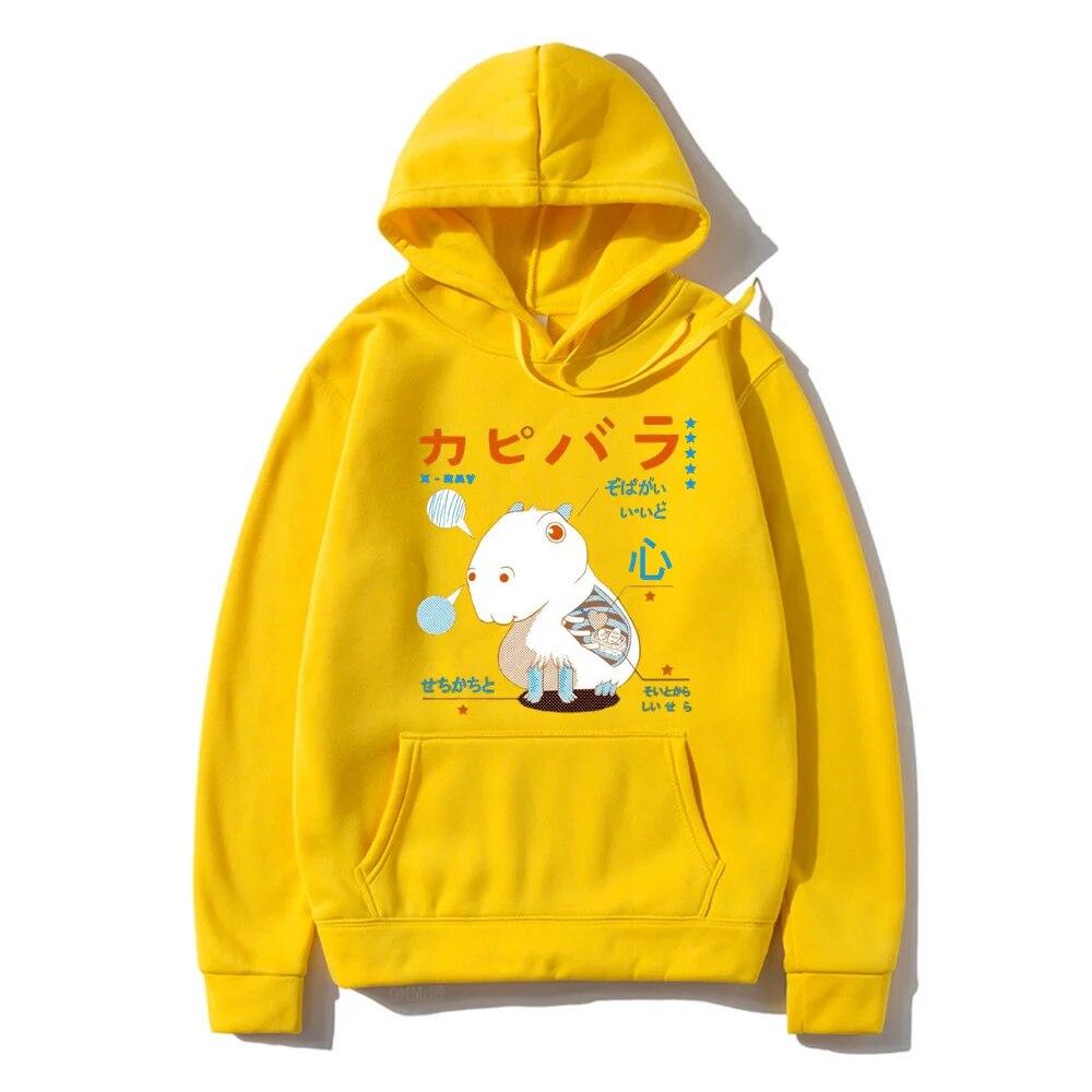 

Толстовка Harajuku унисекс с принтом капибары и графикой аниме Y2k Мужской унисекс с героями мультфильмов Unisexga Kawaii Топы Забавная модная одежда с капюшоном оверсайз XL