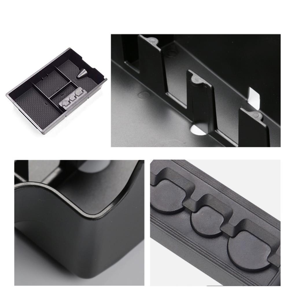 ABS Car Center Console Organizer Upgrading 4 Compartment Stylish Decorative Organizing Storage Tray Part Accessories