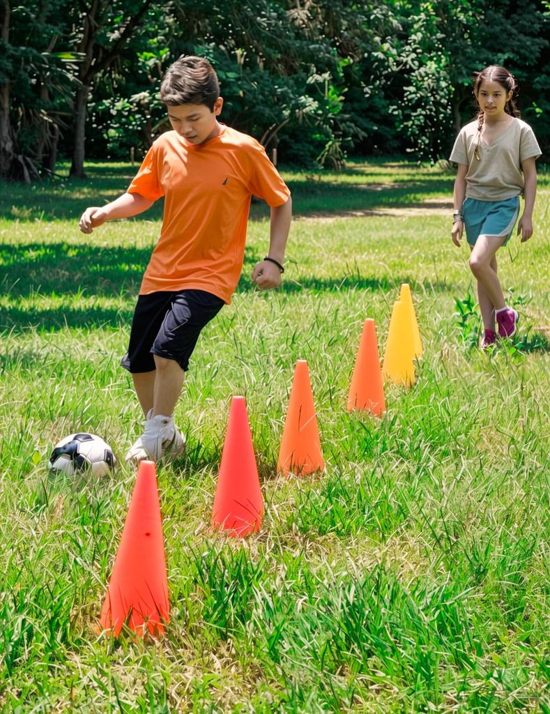 Jessfar Colored Set of 8cm 18cm Soccer Soft PE Mini Practice Triangular 5 3 of Each Color Cones, 15, / / 23cm, Cones, Mini, Cones, Durable, Cones,