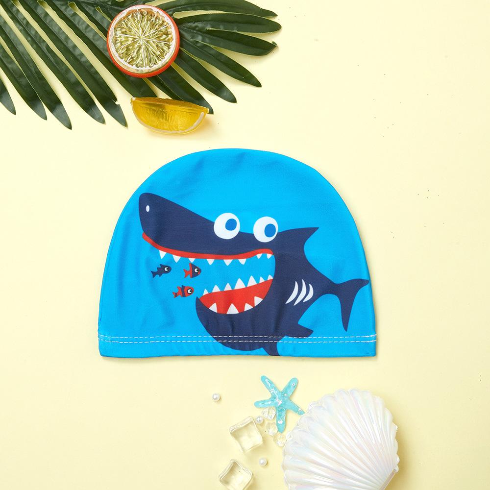 Cartoon Badekappe Jungen Mädchen Kinder Wasserdichte Badekappen Kinder Schwimmbadhüte Ohrenschutz Bunte Baby-Badehaube