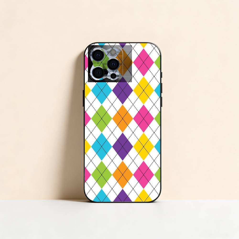 plaid background Phone Case For iPhone 17, 16,15,14,13,12,11 Plus,Pro Max, Others Soft Black Cover