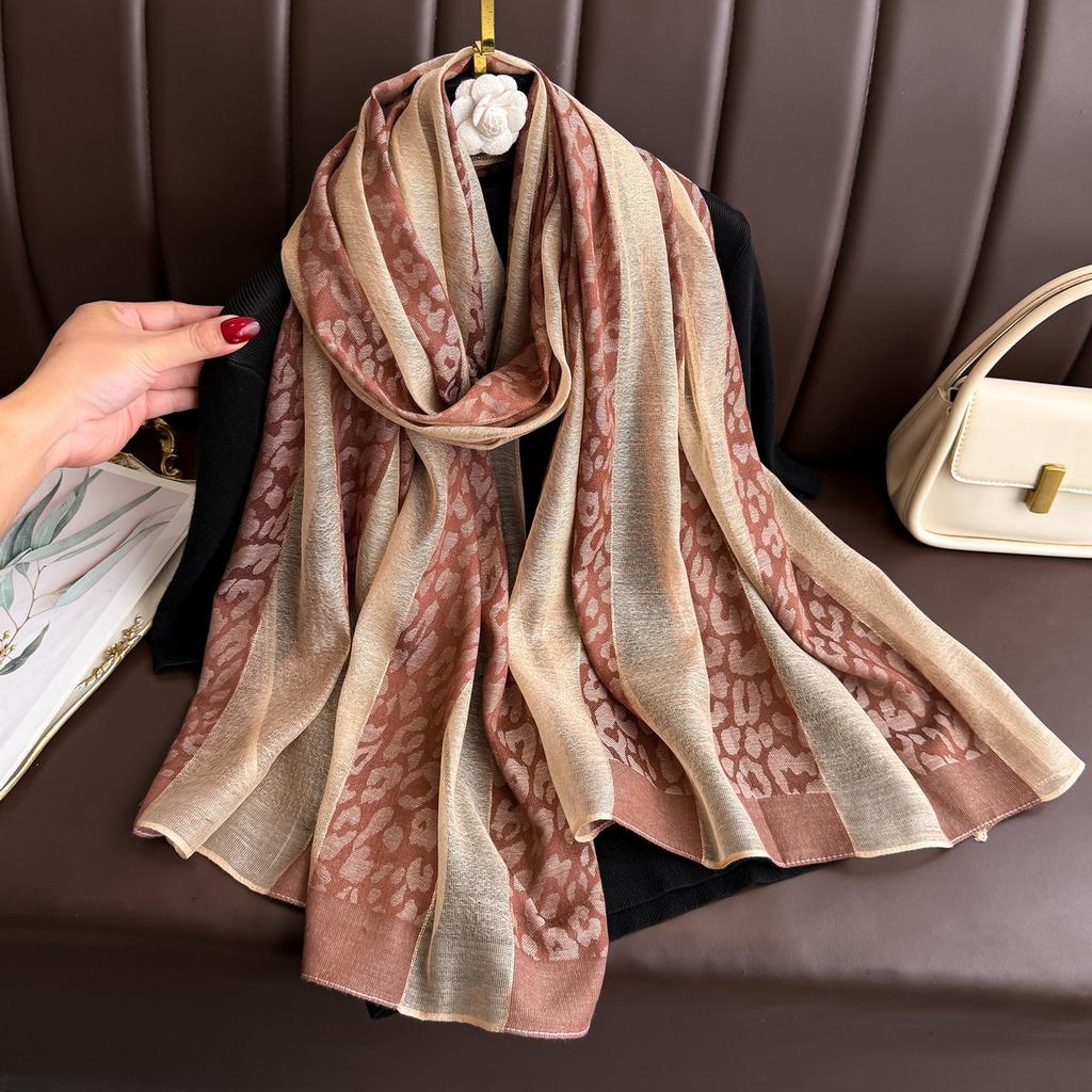 Brand Women Silk Scarf Female Stripe Foulard Femme Pashmina Shawls And Wrap Big Size Scaves Beach Towel Bandana Muslim Hijab