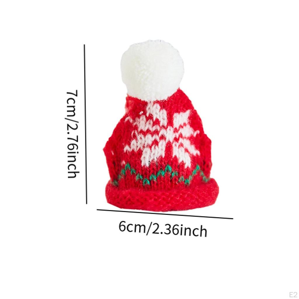 Christmas Mini Knit Hat Decoration Decorative Holiday Cute DIY Accessories Tiny