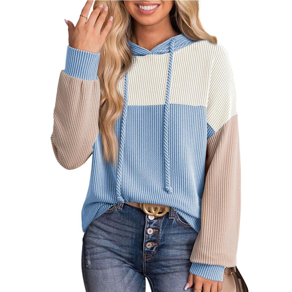 Hoodies Woman 2025 Autumn New Hoodie Y2K Patchwork Loose Tops Women Hooded Clothing Street Wear