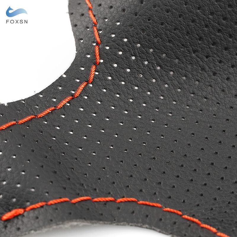 Perforated Microfiber Leather Car Styling Steering Wheel Cover Trim For Kia Rio 2009 2010 2011 Forte 2009-2017 Soul 2010-2013