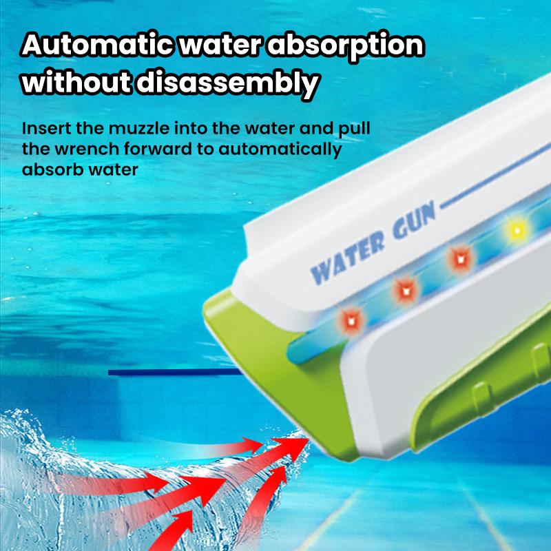 New Electric Water Gun Fully Automatic With Continuous Lighting Cool Toy Gun Children's Summer Outdoor High-Capacity Water Toy