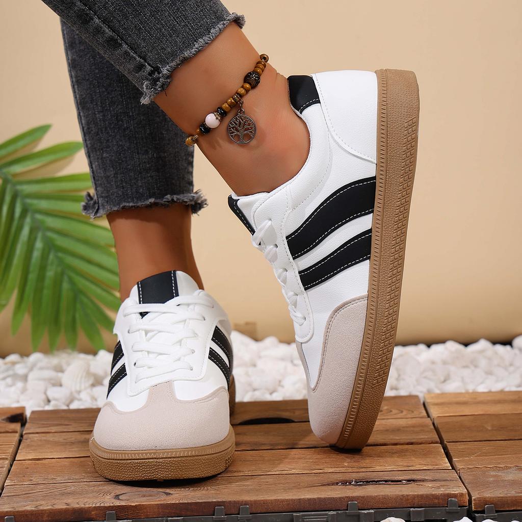 Women Tennis Sneakers Flats Ladies Mixed Colors Lace-up Vulcanized Shoes Spring Autumn Woman Outdoor Trainers Footwear