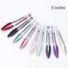 7", 9", 12" High-Temperature Silicone Non-Slip Bread & BBQ Grilling Tongs