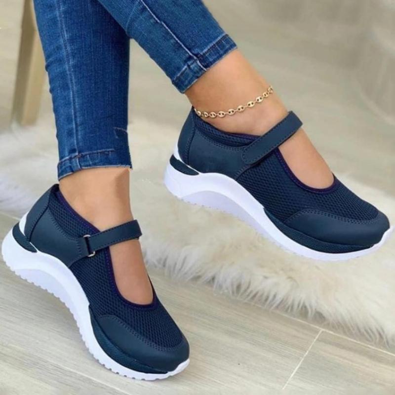 

мода Женские кроссовки Легкая весенне-летняя обувь Женская бесплатная доставка Плоская обувь Zapatillas Mujer Белая спортивная обувь Женская 2024 35 синий