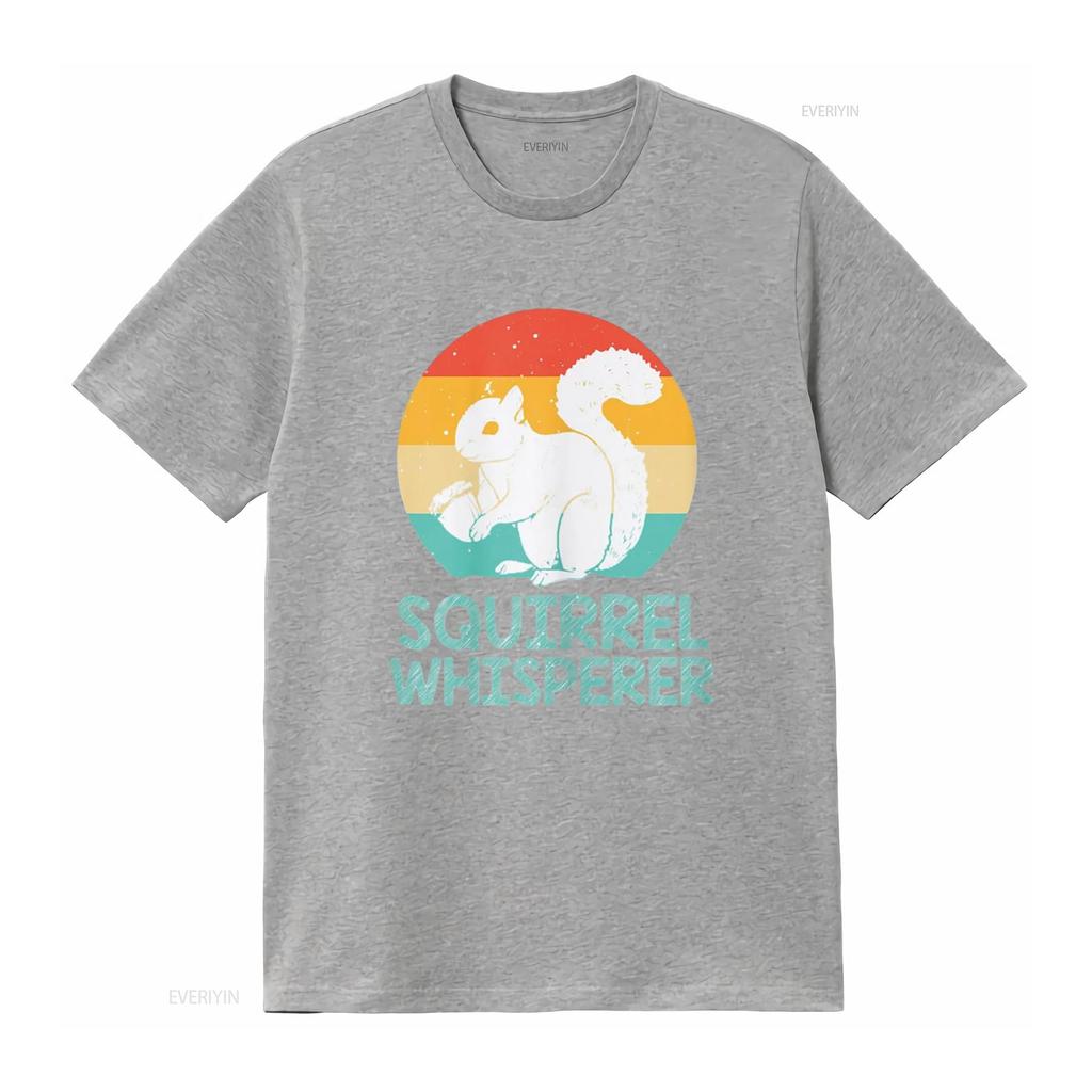 Funny Squirrel Whisperer Lover T Shirt vintage Washed Breathable streetwear homme Stylish Slightly Versatile