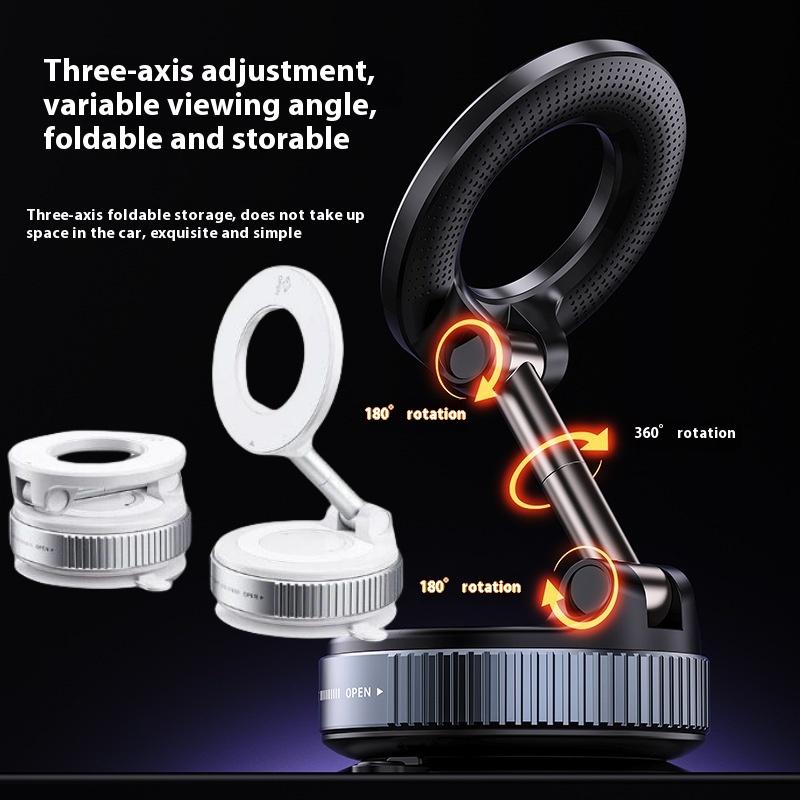 1 Piece Foldable Suction Cup And Magsafe Car Phone Holder Mount Compatible For Phone 12/13/14/15/16 Pro/Max Diy Accessories