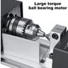 Upgraded Woodturning Lathe with Active Tail 110V-240V Mini Wood Lathe Machine Adjustable Rotary Tool 7-Speed Power Supply