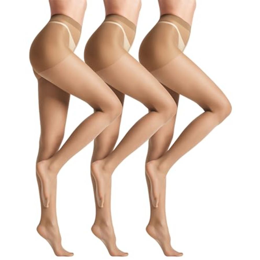 Leg Elegant 3 Pairs 20D Women S Sheer Tights Ultra Sheer Pantyhose With Control Top