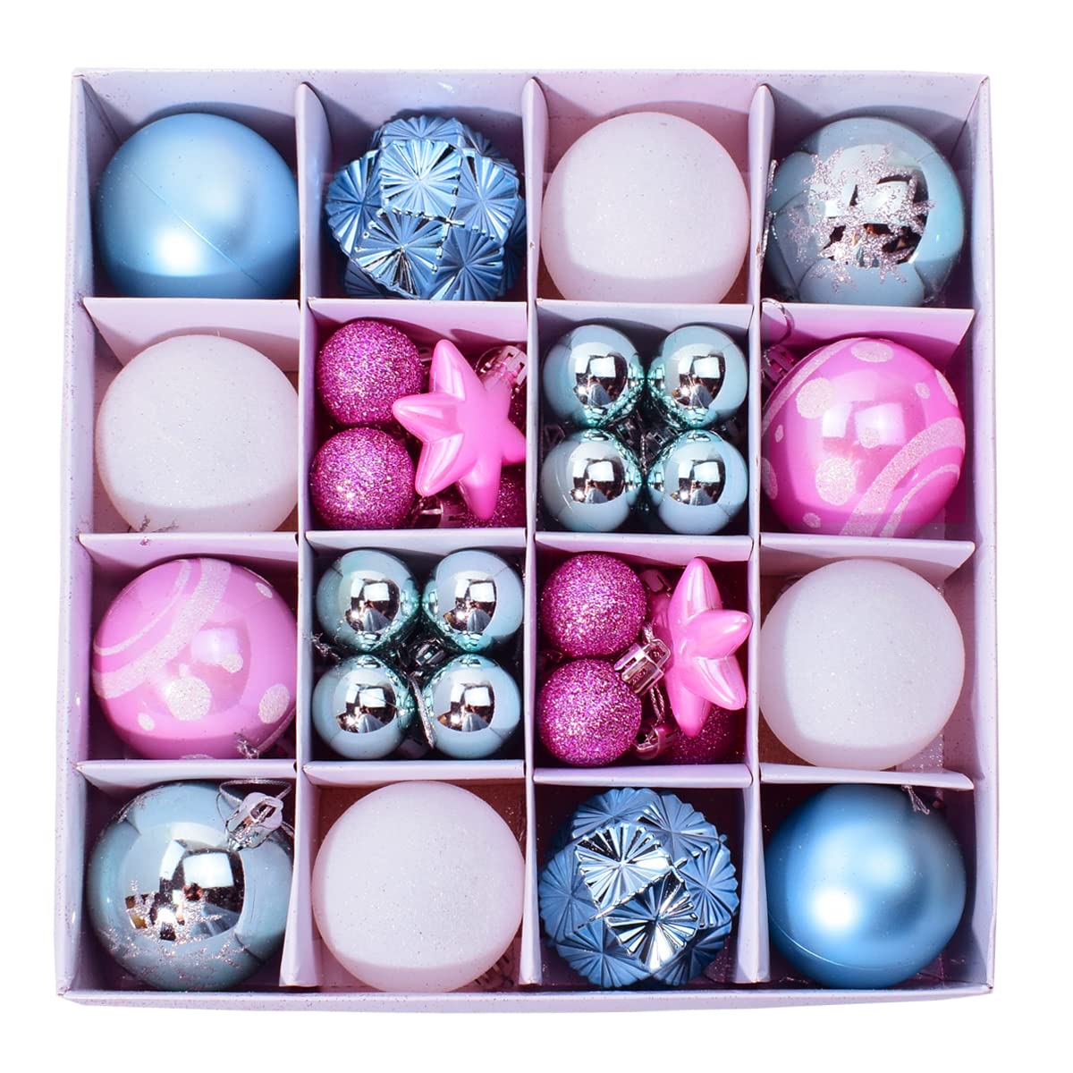 

Великолепный Рождественский Шар-Украшение Нордик для Рождественской Елки Стильный и Великолепный Декор для и Идеально подходит для Нового года и Домашнего Декора и Набор из 44 штук, Стиль,