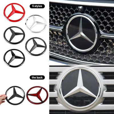 New 2025 For Mercedes Benz 18.8/21CM Car Front Grille Large Badge Decal for Mercedes Benz AMG GLA GLB GLS C E GLE GLB A Class Co