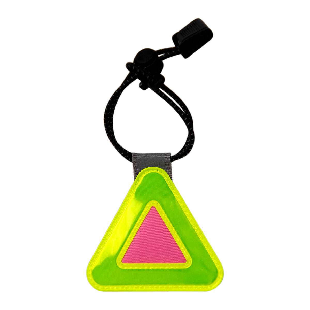 Visibility Night Riding Safety Warning Triangle Pendant Multifunctional Elastic Cycling Reflective Triangle Sign Bicycle Saddle жёлтый