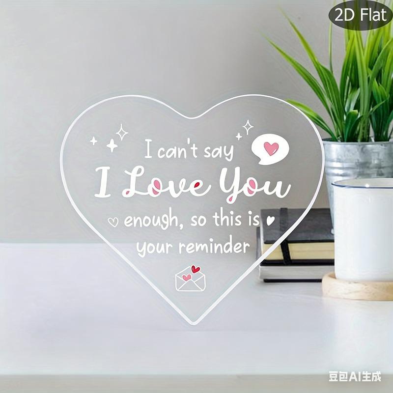 

2D Flat, Gifts for Family Friends Wife Husband Acrylic Decoration Sign, Suitable for Wall Decoration, Porch, Room, Villa, Accents Home, Hallway, or Wo 11*10.5cm