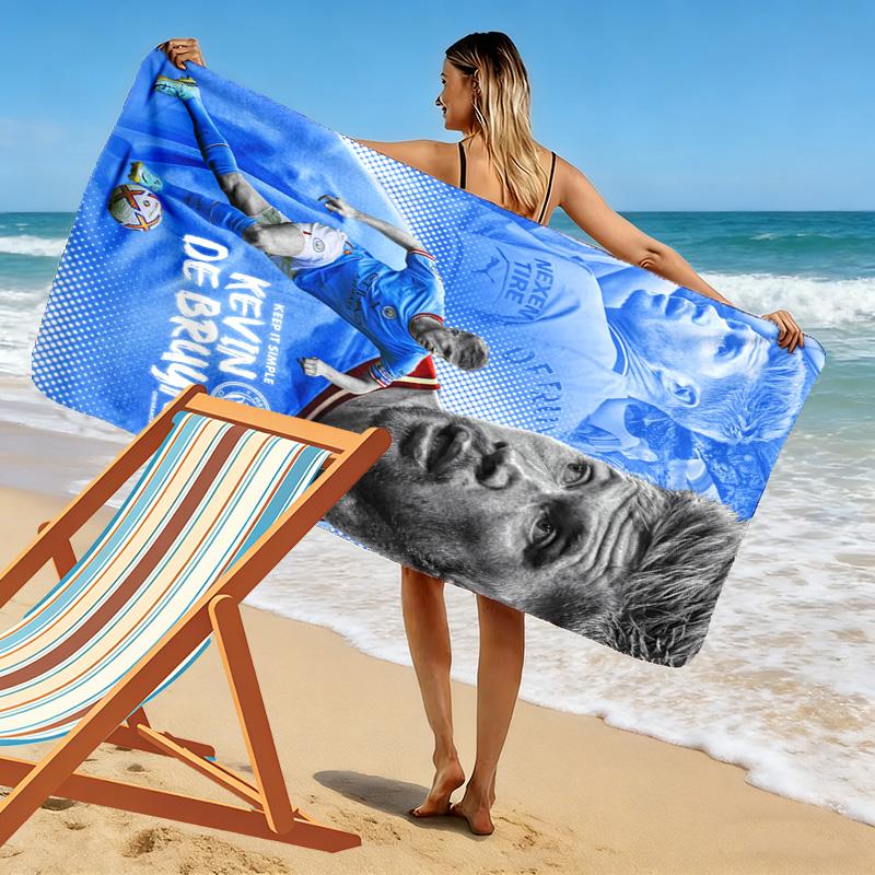 Kevin De Bruyne Ultimate Midfield Maestro Beach Towel Beach Towel For Vacation Photos Portable For Travel Absorbent Bath Towel Swim