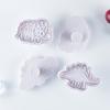 24 Pcs Dinosaur Shape Biscuit Cutter Plunger Cutter