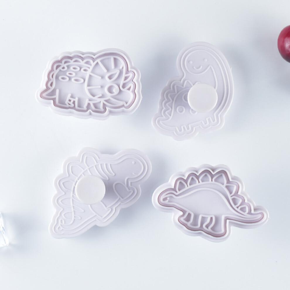 24 Pcs Dinosaur Shape Biscuit Cutter Plunger Cutter