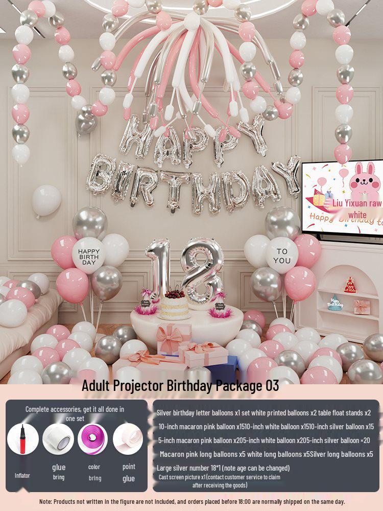 18th Birthday Party Decorations: Balloons & Background Wall Props for Boys & Girls