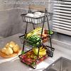 1PC Multi-Layer Fruit Basket Kitchen Empty Mesh Portable Storage Basket Living Room Dry Fruit Snacks Storage Rack