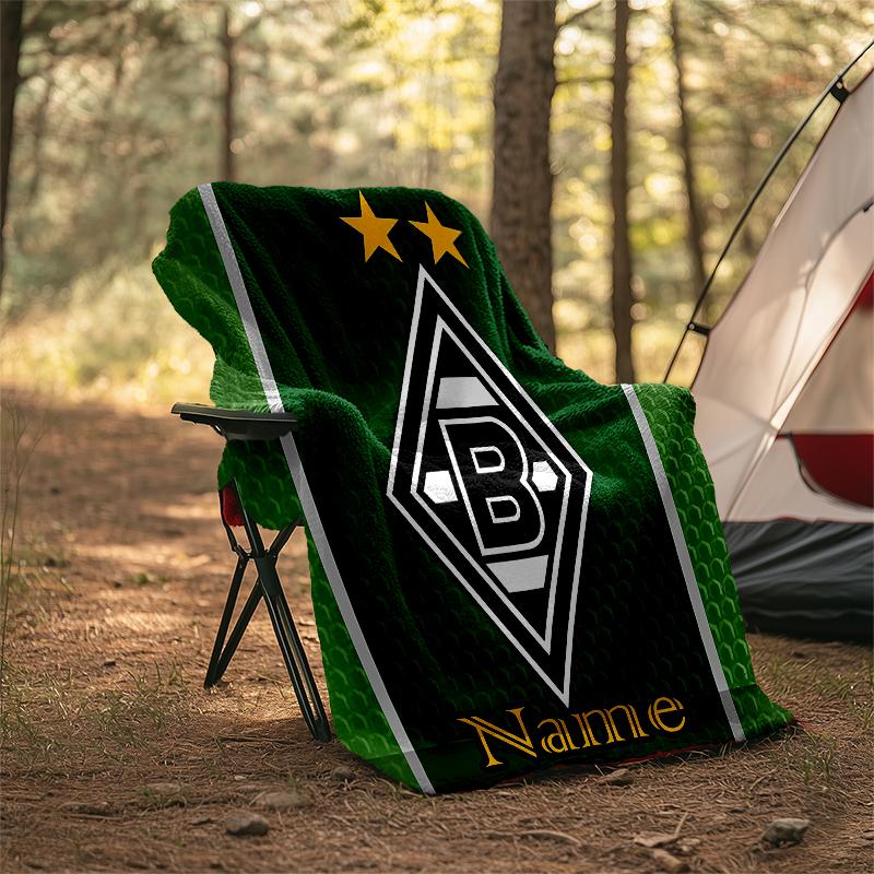 Personalized Custom Name Blanket - Borussia Mönchengladbach Print Design,Blanket for Sofa,Bed,Travel,Camping - Soft and Warm, Great Gift