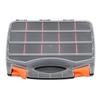 Double Side Parts Organizer with Removable Divider PVC Plastic Compartment Storage Box for