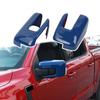 2x Blue Door Side Eyeglass Mirror Cover Trims For Ford F150 + W/ Turn Signal