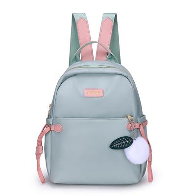 Mochila para mujer, mochila de viaje informal de gran capacidad, bandolera de Color liso Simple, mochila de tela de nailon de alta calidad
