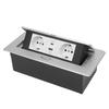 Pop Up Power Strip Silver Color 20W USB Fast Charging Rain Proof Embedded Countertop Pop Up Outlet