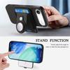 For iPhone Air Case RFID Blocking Carbon Fiber Leather Phone Back Cover with Card Holder