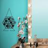 Hanging Jewelry Wall Holder Honeycombs Shape Display Storage Wall Mounted Jewelry Rack Black