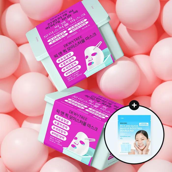 Pick & Quick Moistureful Mask Pack 30 Sheets + Double Pads 10 Sheets