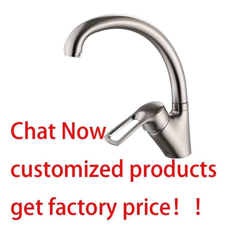 Nickel Zinc Alloy Kitchen Faucet with Big Bend Mixed Water Function
