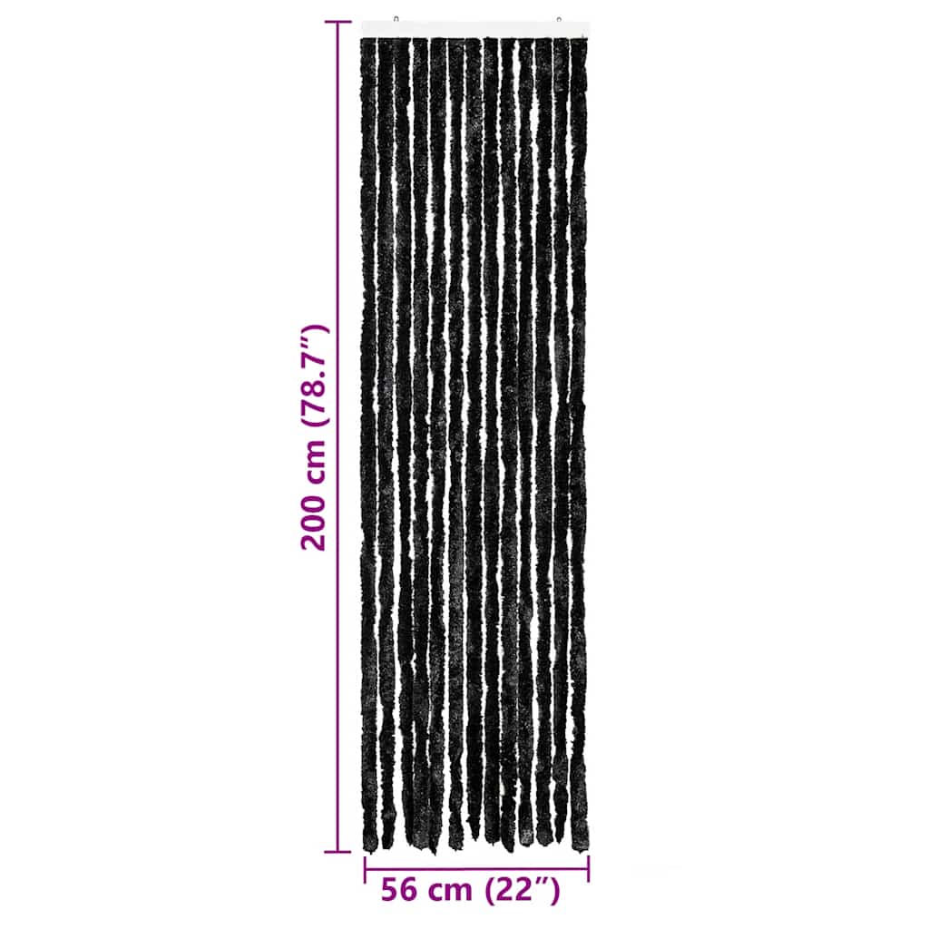 Insect Protection Curtain Anthracite Grey 56 X 200 Cm Chenille