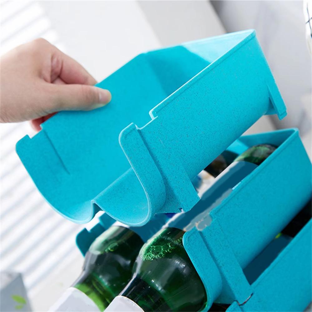 Quality Anti-skid Refrigerator Can Beverage Rack Stackable Plastic Bottle Organizer Space Saving Beer Cola Storage Holder Home
