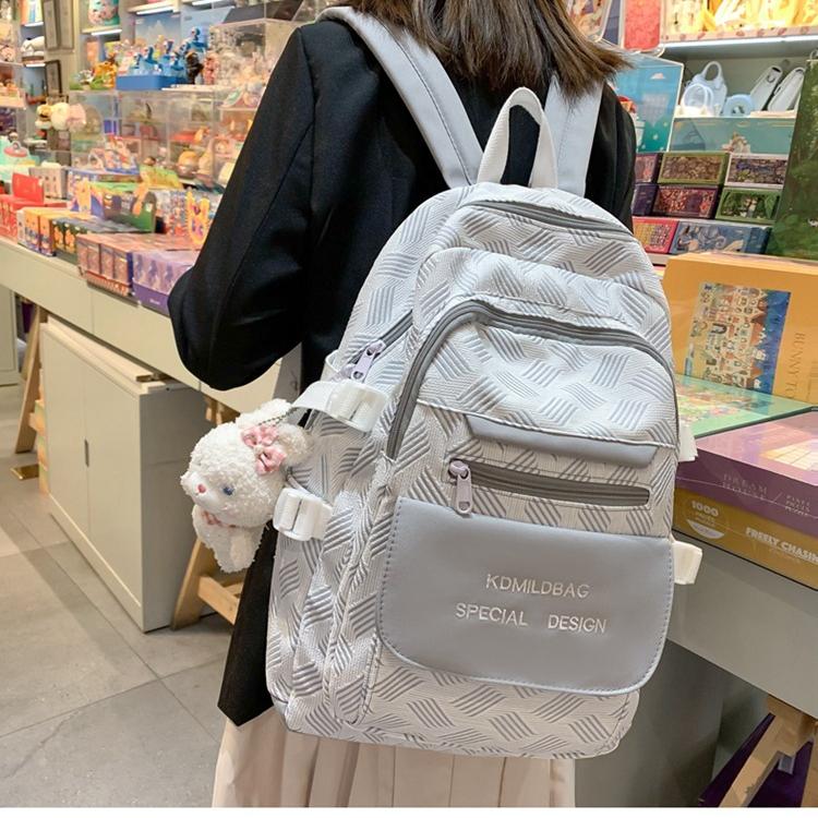 New Nylon School Bag For Girl Fresh Sweet Campus Student Backpack For Backpacking Leisure Bag