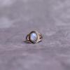 Natural Moonstone Bohemian Ring, Silver Oxidized Oval Shaped Genuine Rainbow Moonstone Ring , Handmade Boho Looking Jewelry Gift Ideas