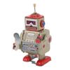 Walking Robot Clockwork Toy Vintage Metal Collectible Interesting Handmade Repairman Robot Windup