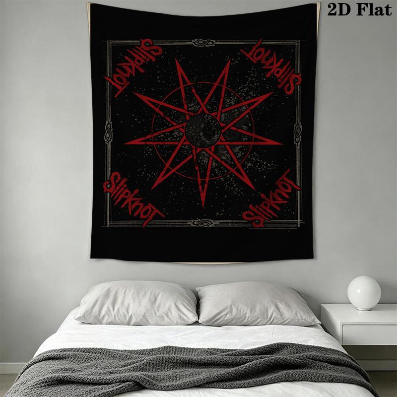 Dark Metal Tapestry Slipknot'S Mystic Design Tapestry Background Cloth Wallmounted Wall Covering Decoration Home Decor Wall Decoration