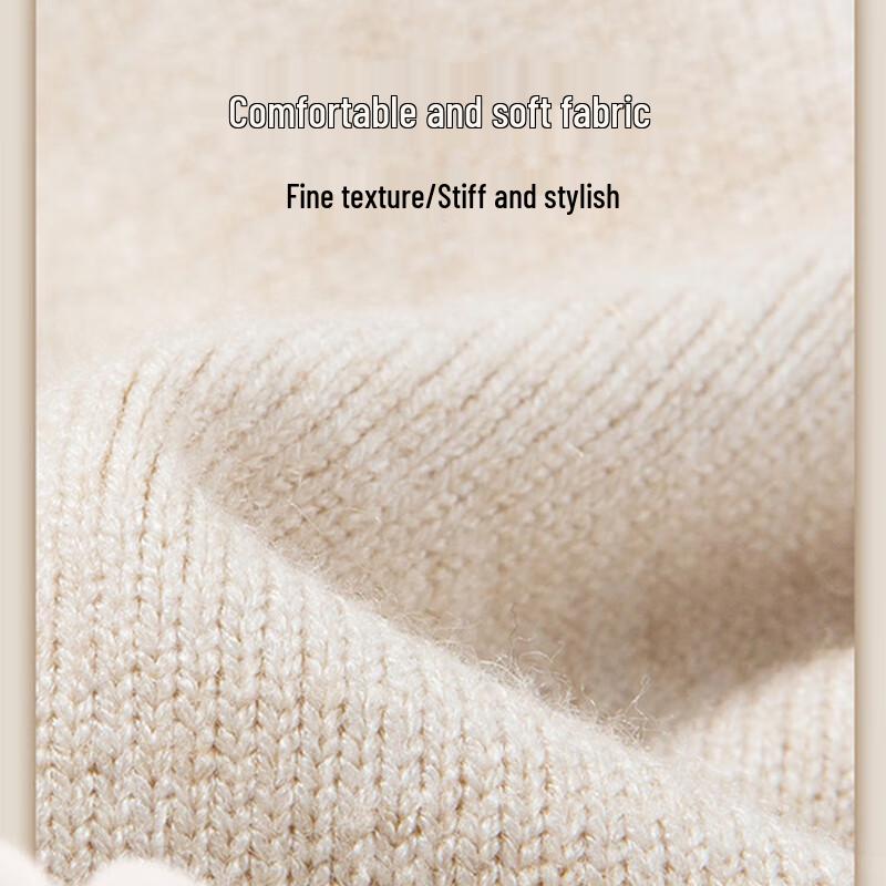 Romon Men's Thickened V-Neck Knit Sweater WLW8105