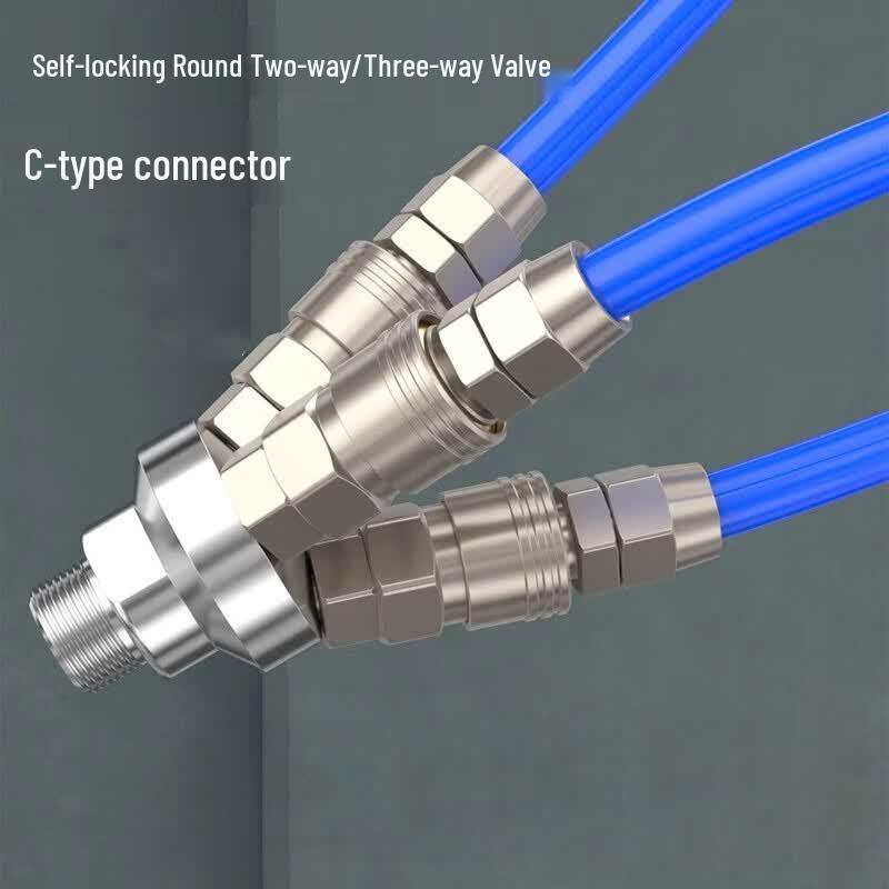 Ouyin C-Type Self-Locking Three-Way Air Quick Connector