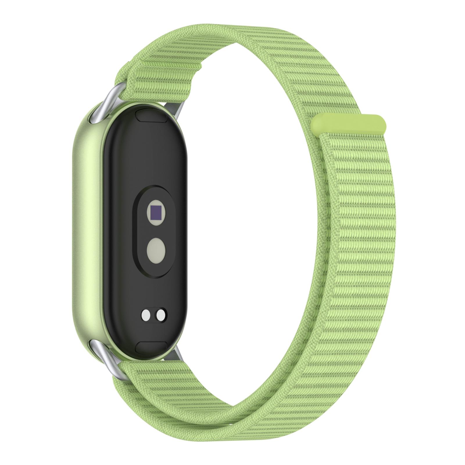 

Wrist Strap for Xiaomi Smart Band 10/9/8 Magic Tape Nylon Loop Watch Band Green