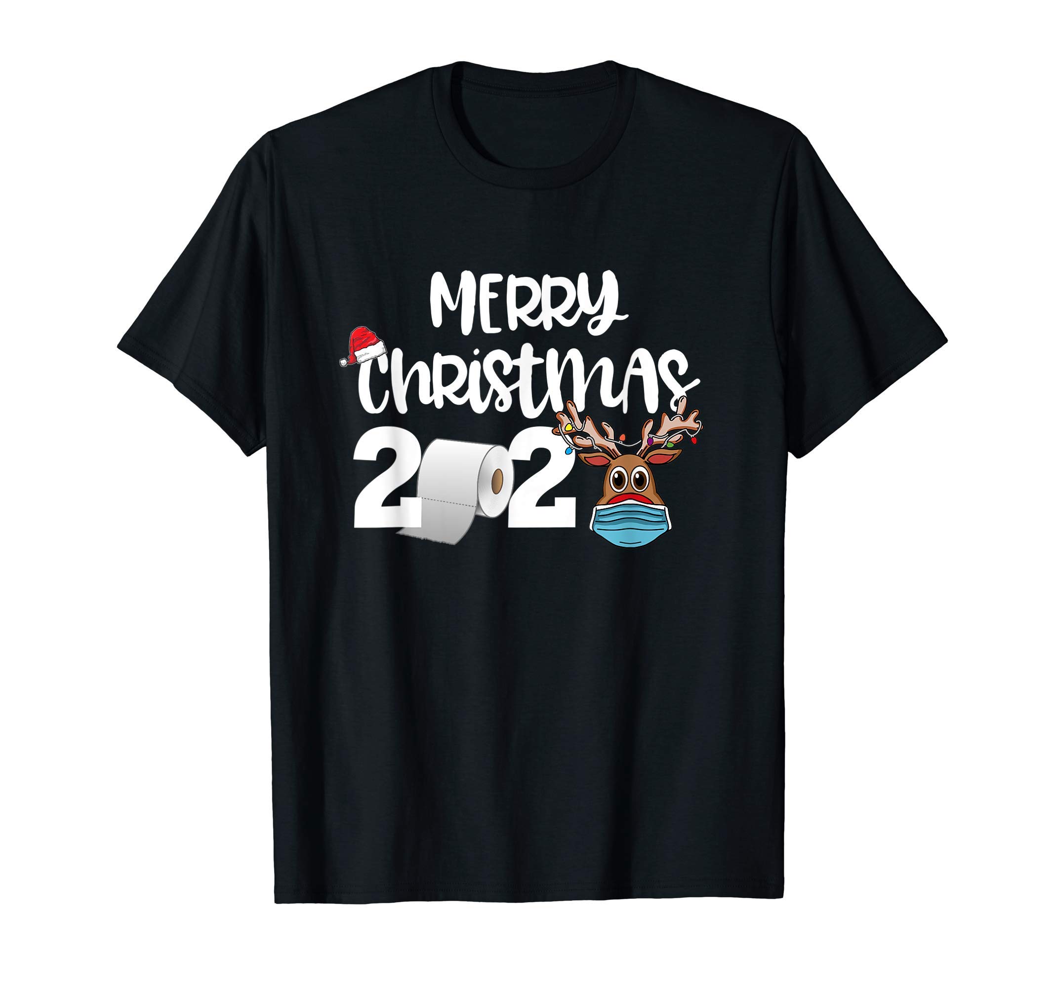 

Маска Туалетная бумага XMas Счастливого Рождества 2020 Футболка с изображением оленя