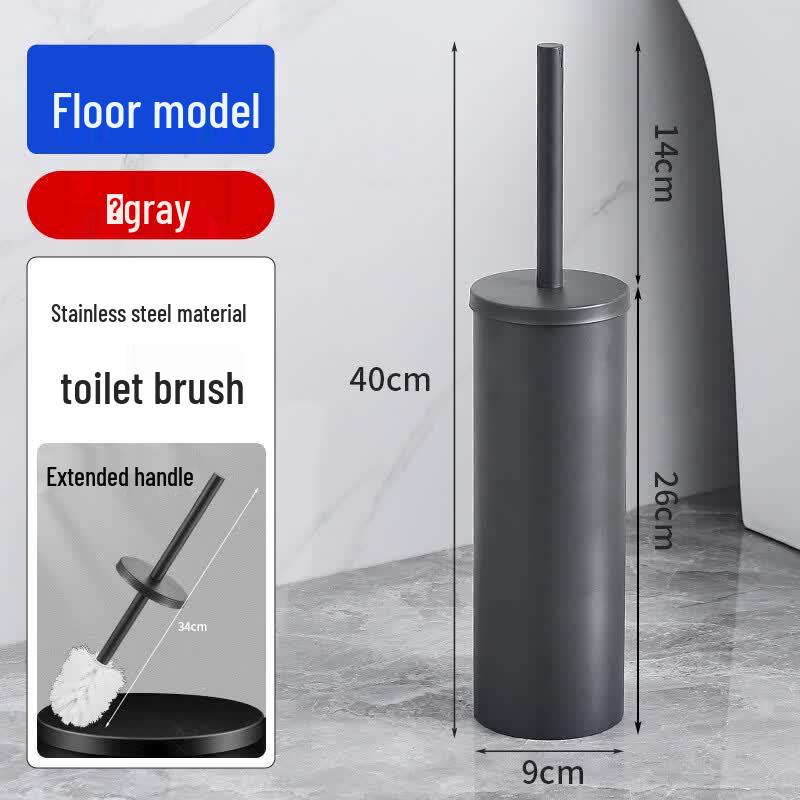 DeRuiEn Stainless Steel Toilet Brush with Holder 1 piece